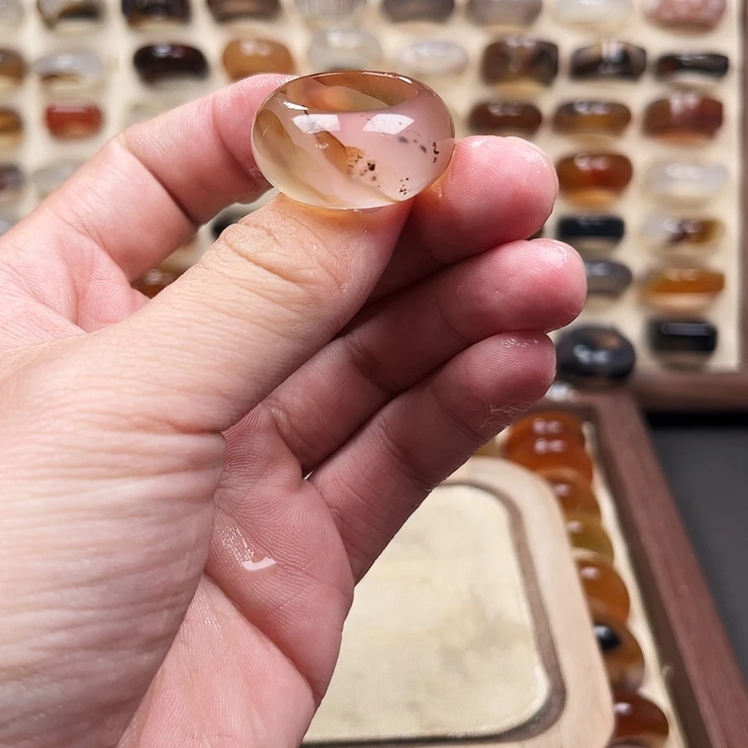 玛瑙/玉髓合金戒指1港15