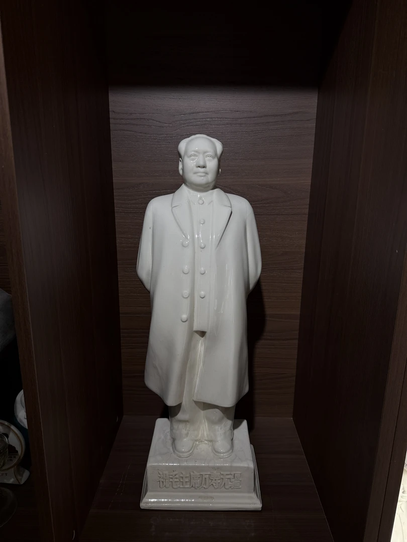 河南禹县大背手毛爷爷瓷像雕塑高度62CM品见物自定陶瓷工艺品白瓷