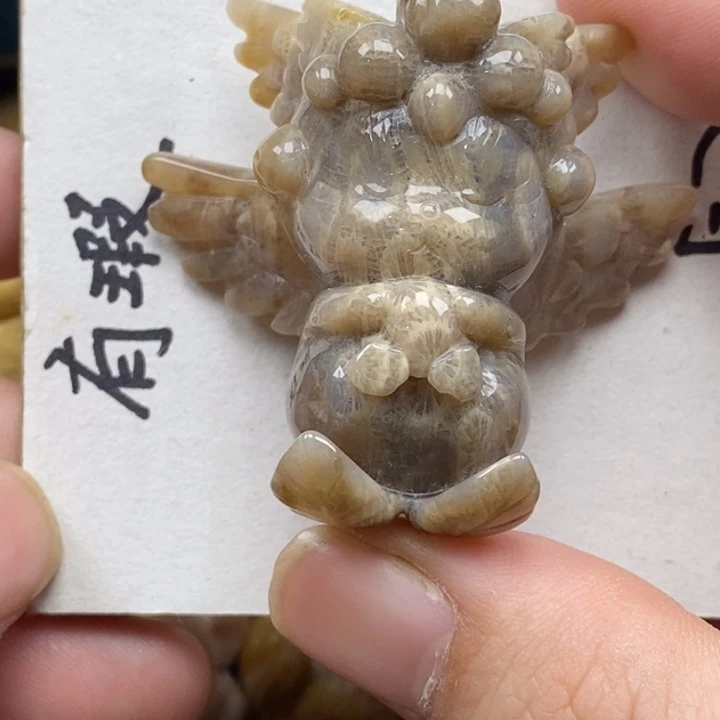 硅化珊瑚（珊瑚玉）未镶嵌颈饰