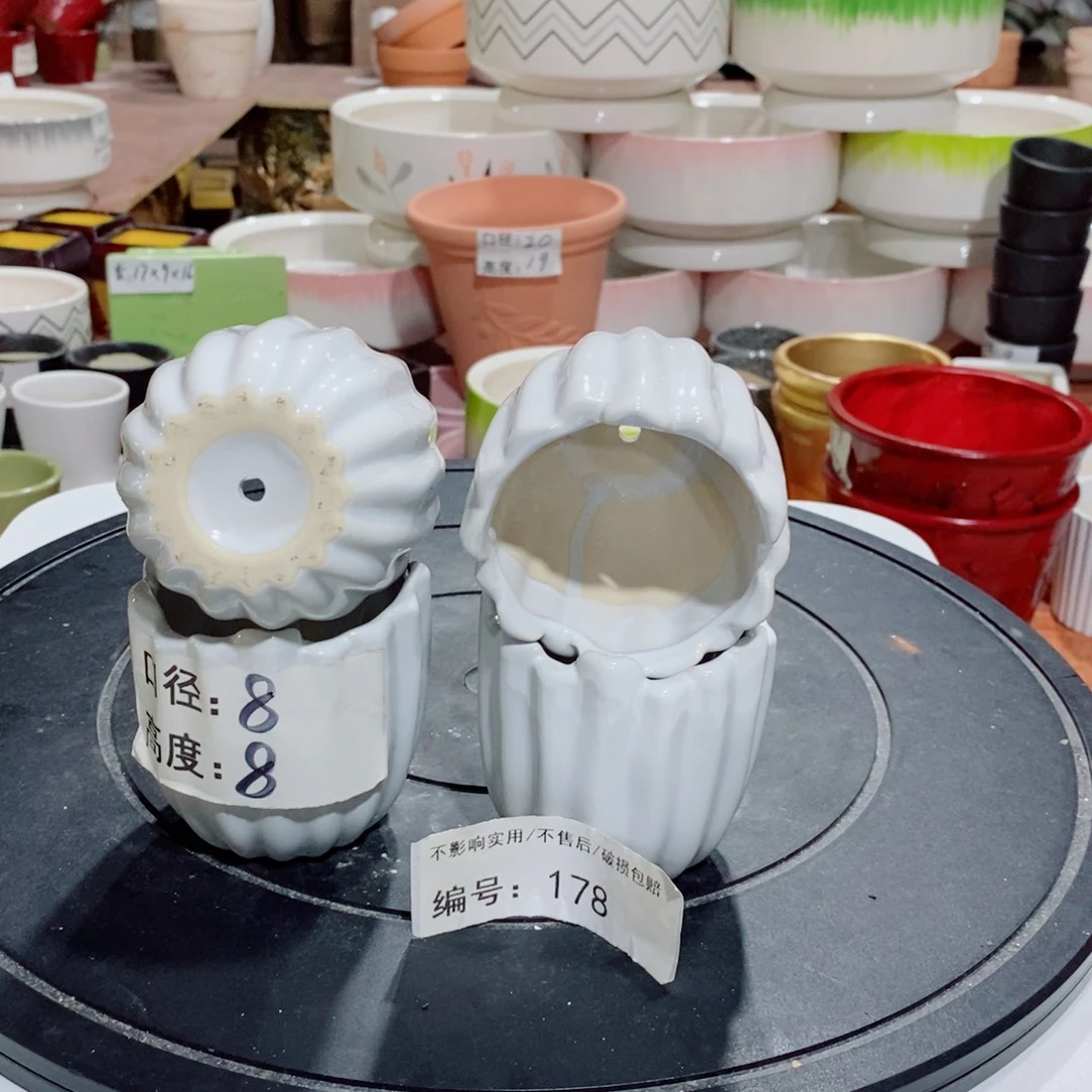 微瑕花盆-178-口8×8-4个