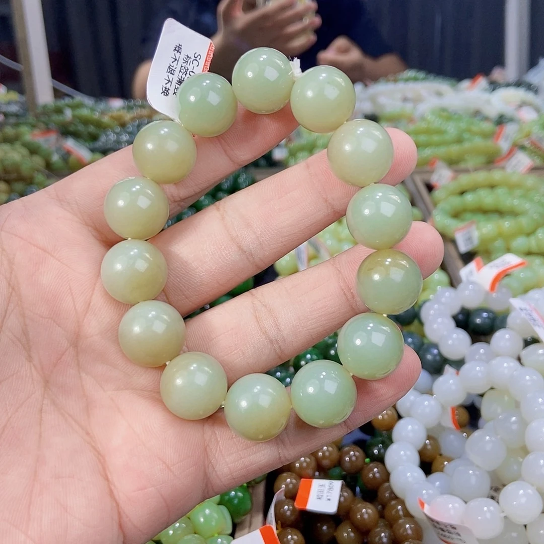 未镶嵌手串和田玉纯天然卡16新疆且末糖白多样性发一