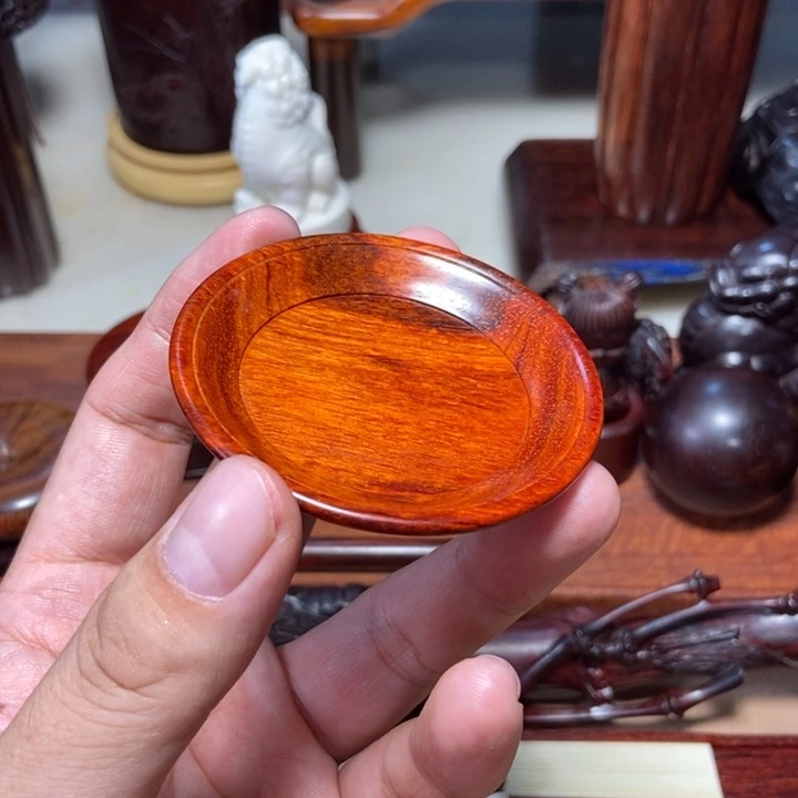 檀香紫檀（小叶紫檀）盘子茶杯垫