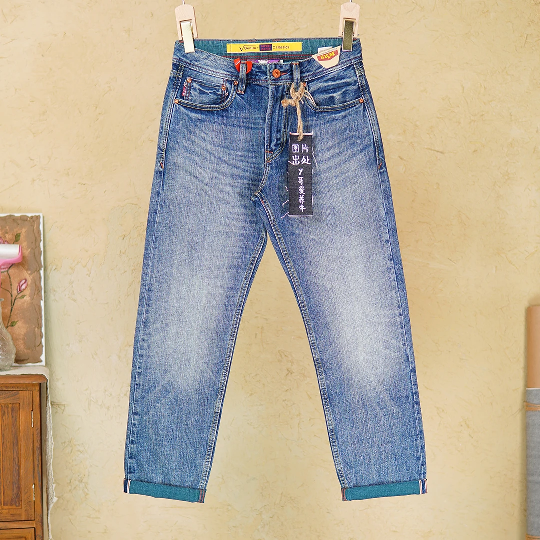 3003赤耳丹宁12盎司牛仔裤男士春季新款百搭直筒水洗复古501