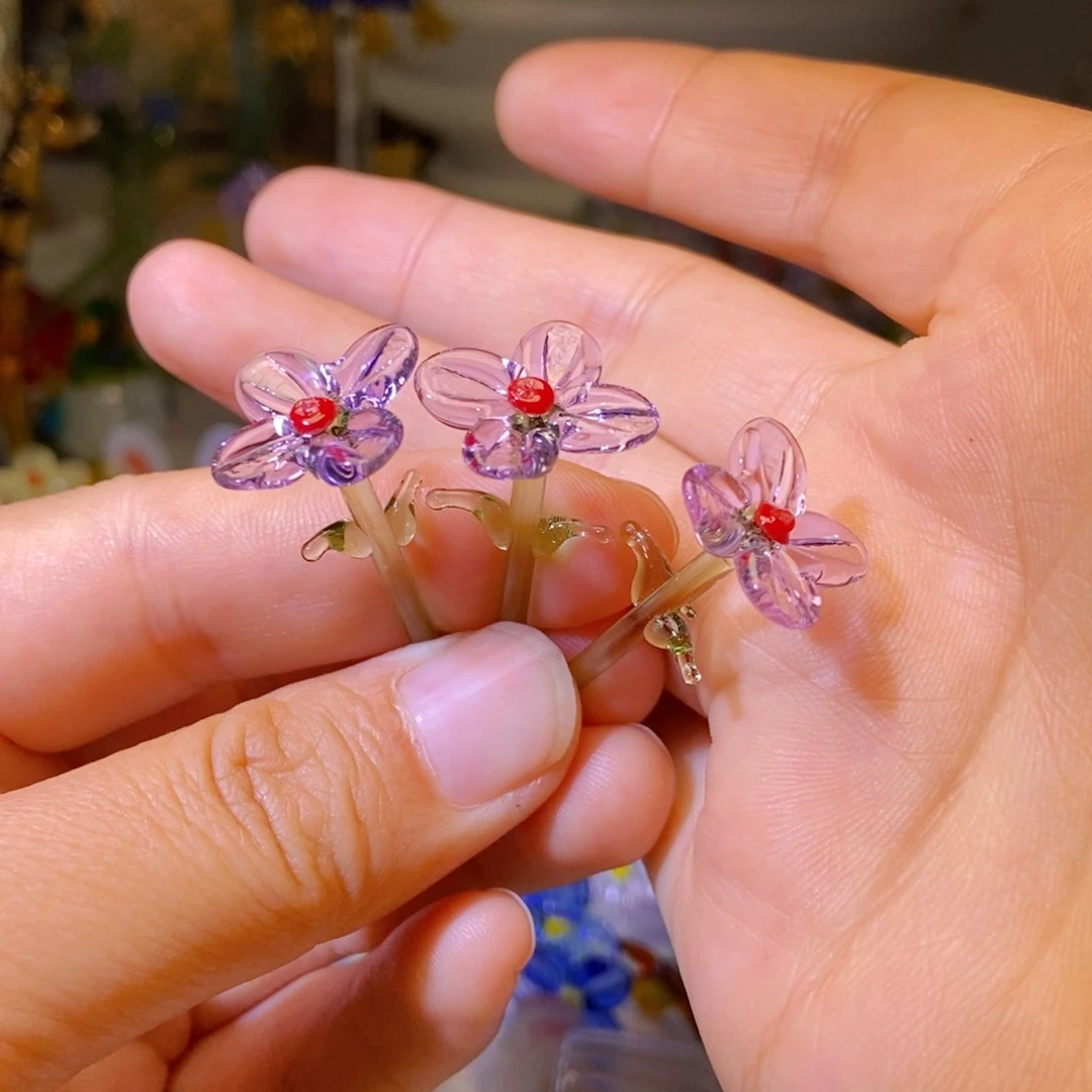 琉璃手工艺品紫色