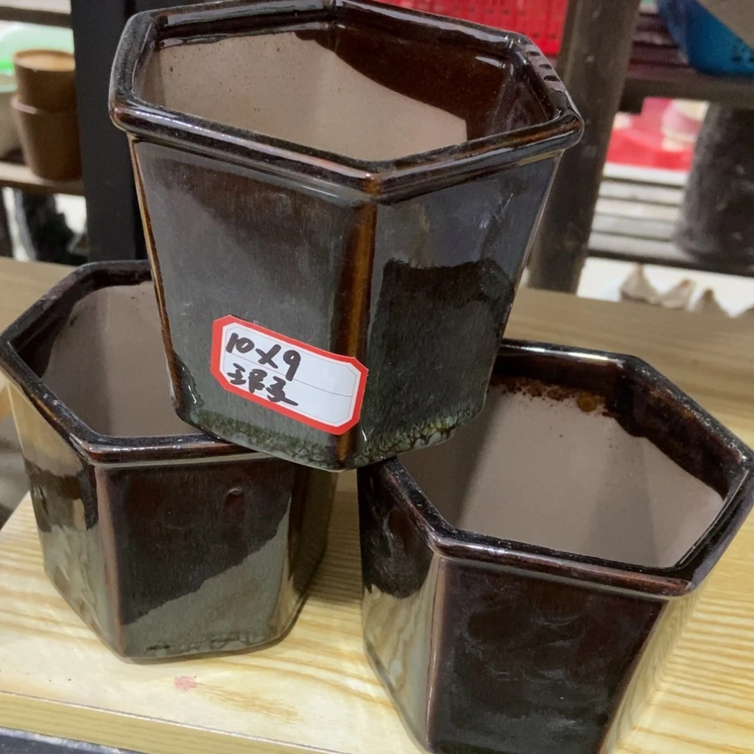 红陶高温陶瓷花盆