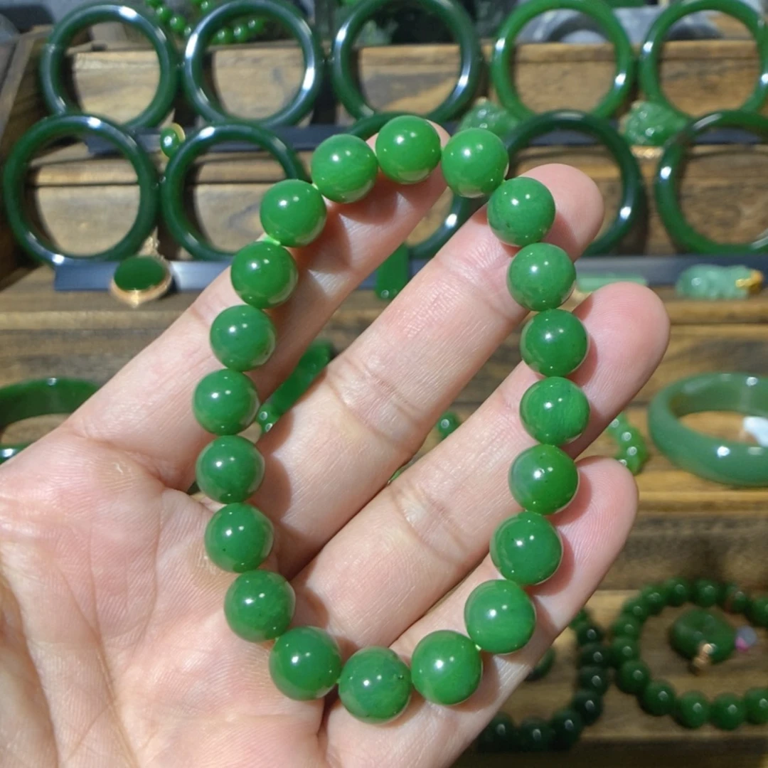 【闪购商品】吊坠(不含链)未镶嵌和田玉加拿大碧玉手串 10
