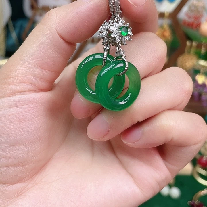 合金耳饰玛瑙/玉髓