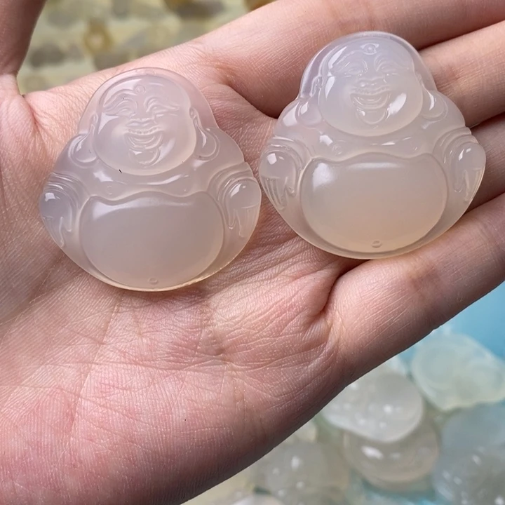 玛瑙/玉髓颈饰未镶嵌2个大佛公