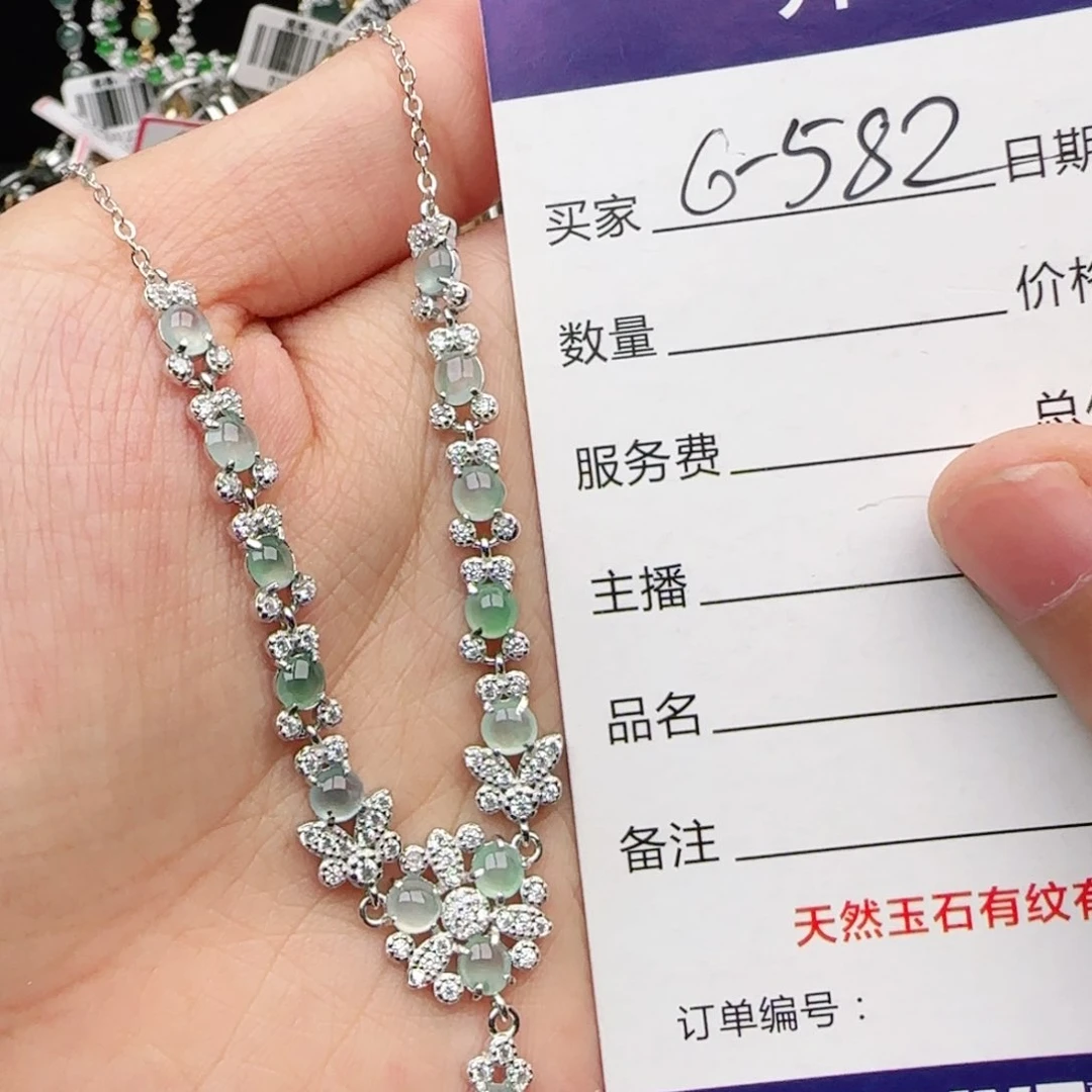 翡翠戒指银S925镶嵌戒指