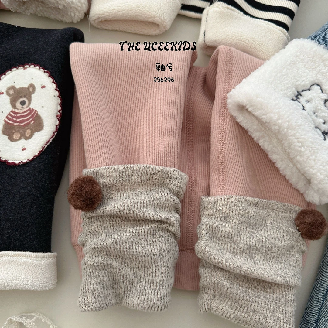 女休闲裤裤子松紧带暖裤秋冬季百搭外穿皮筋女童长裤