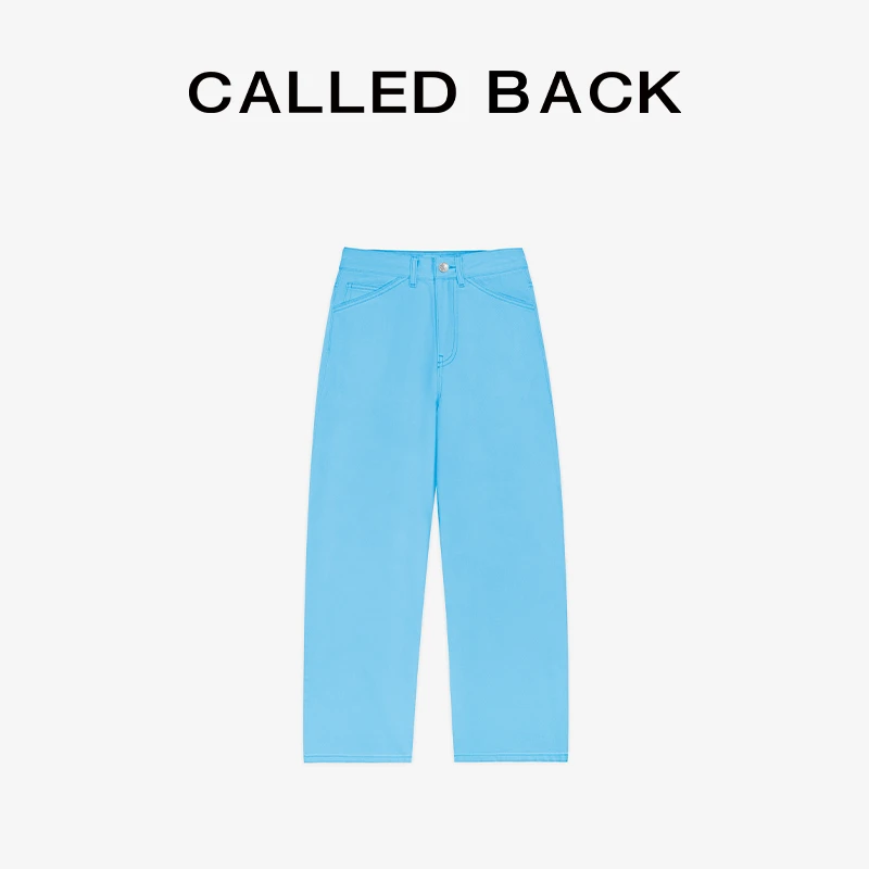 CALLED BACK新款直筒宽松显瘦宽松浅蓝色牛仔裤043003