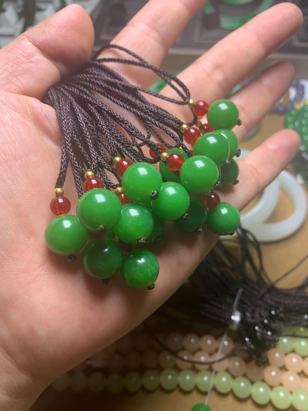 京鸿精选 1112菠菜绿色福禄双全手工定制拍一发一