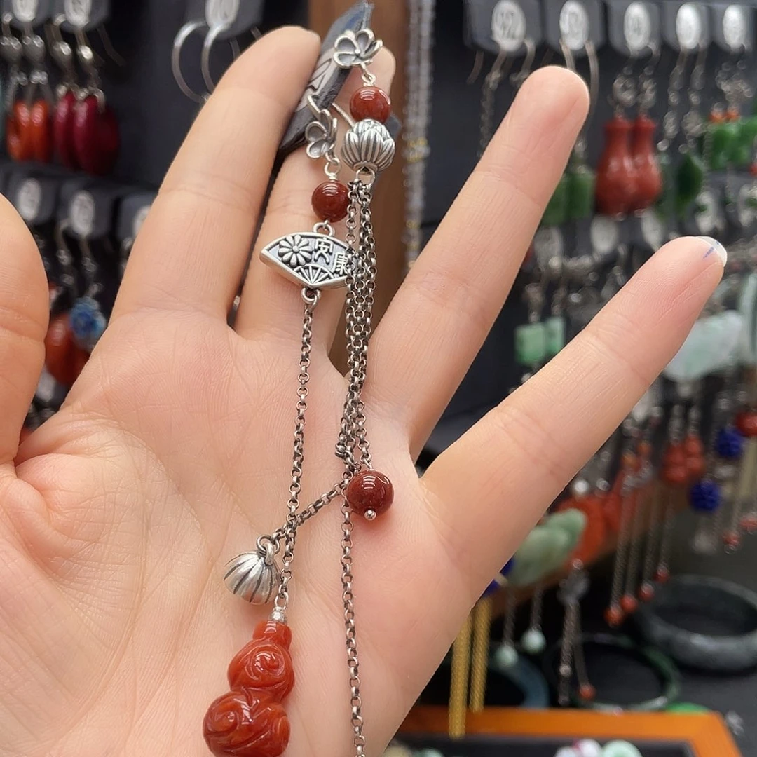 翡翠耳饰银S925镶嵌用****5803hjnhhhh