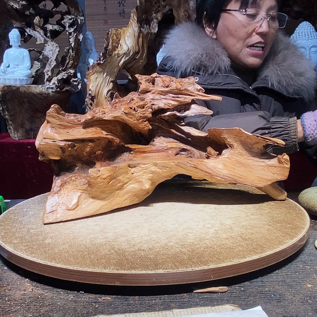 莲***子895。红杉根随行根艺