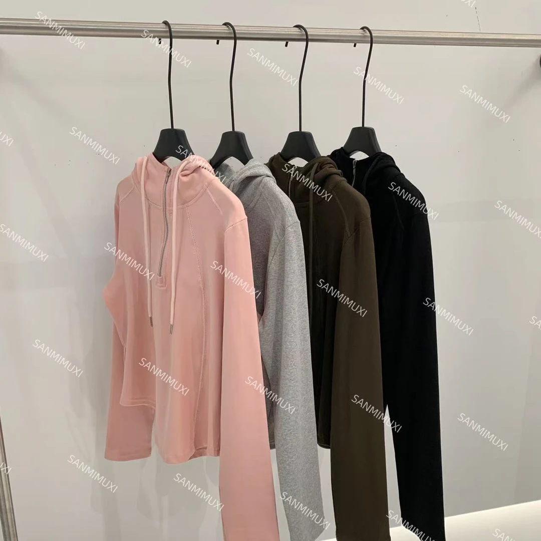 SANMI/叁米  半拉链弯刀连帽帽衫  6336