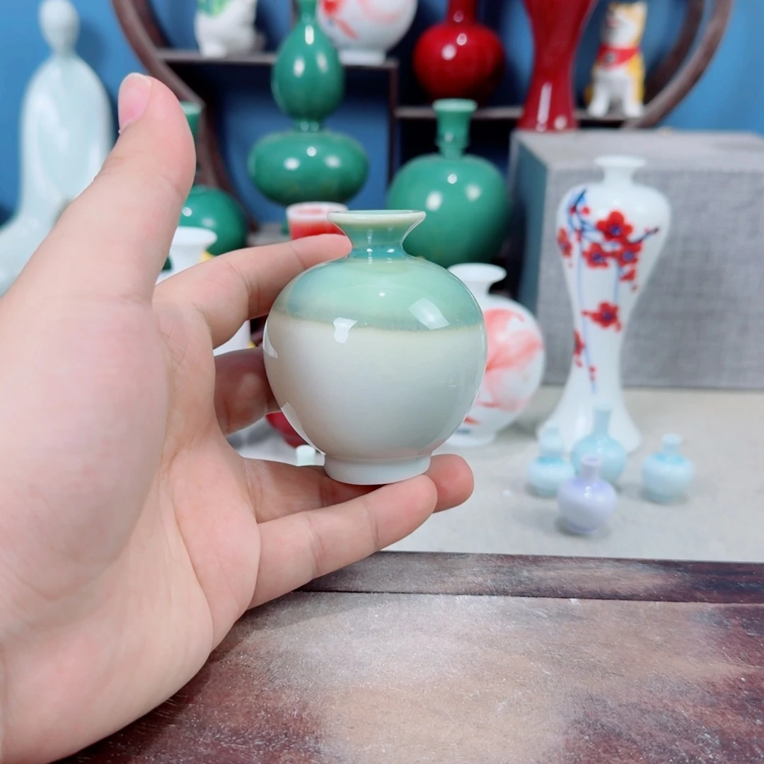 陶瓷手工小花器摆件