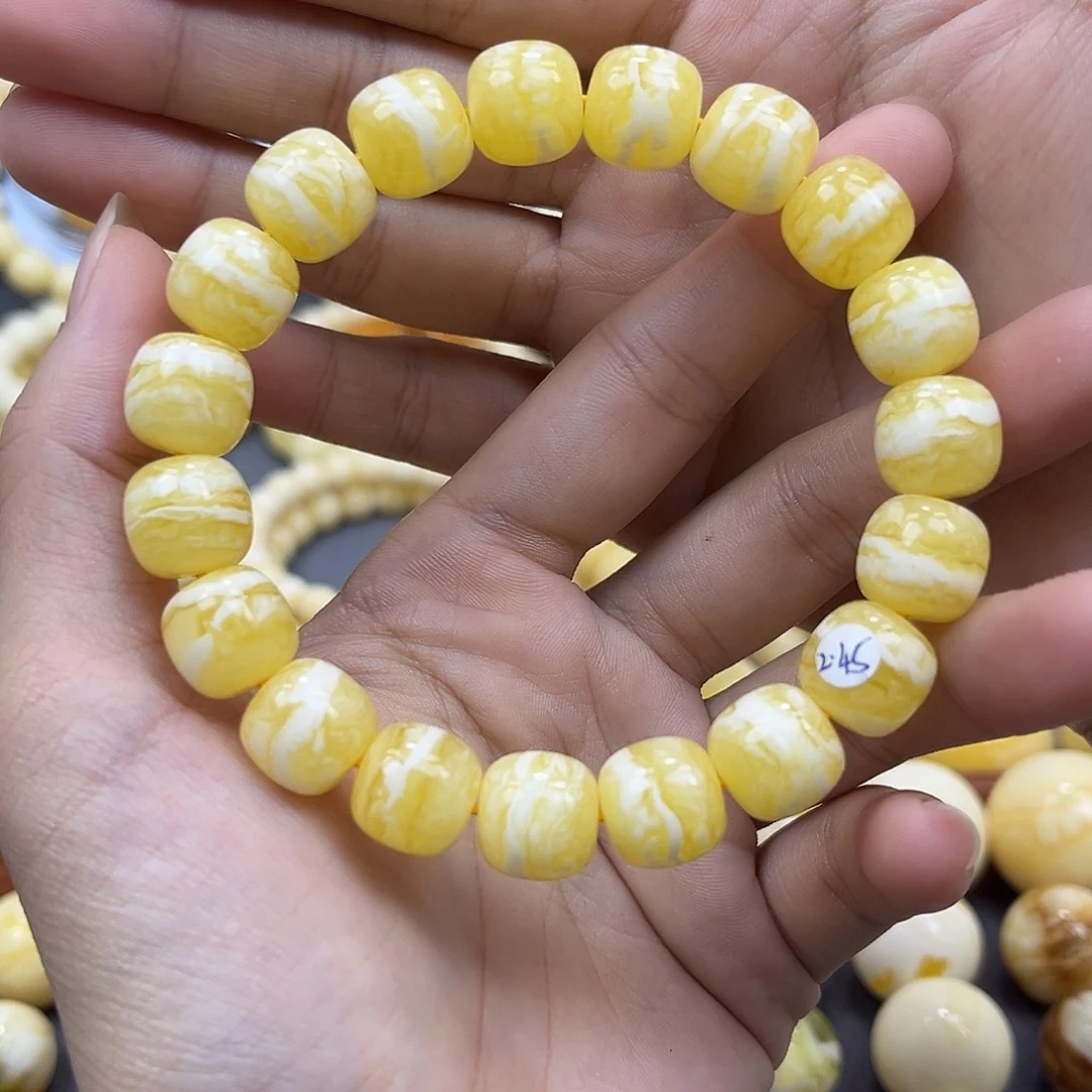 琥珀未镶嵌手链同料老邢手串11.8mm