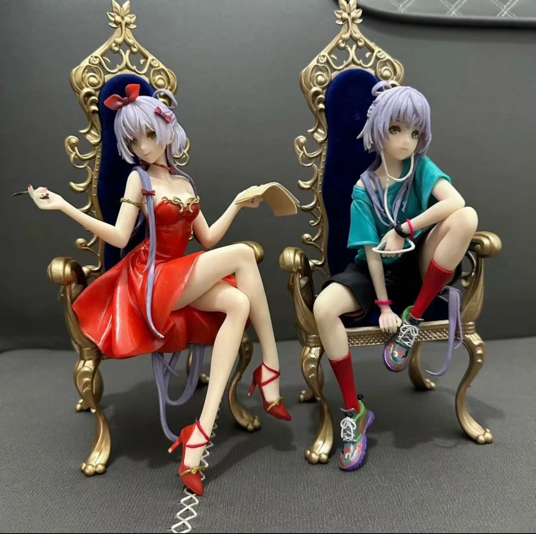 现货/洛天依 红色礼服 蓝色常服坐姿手办