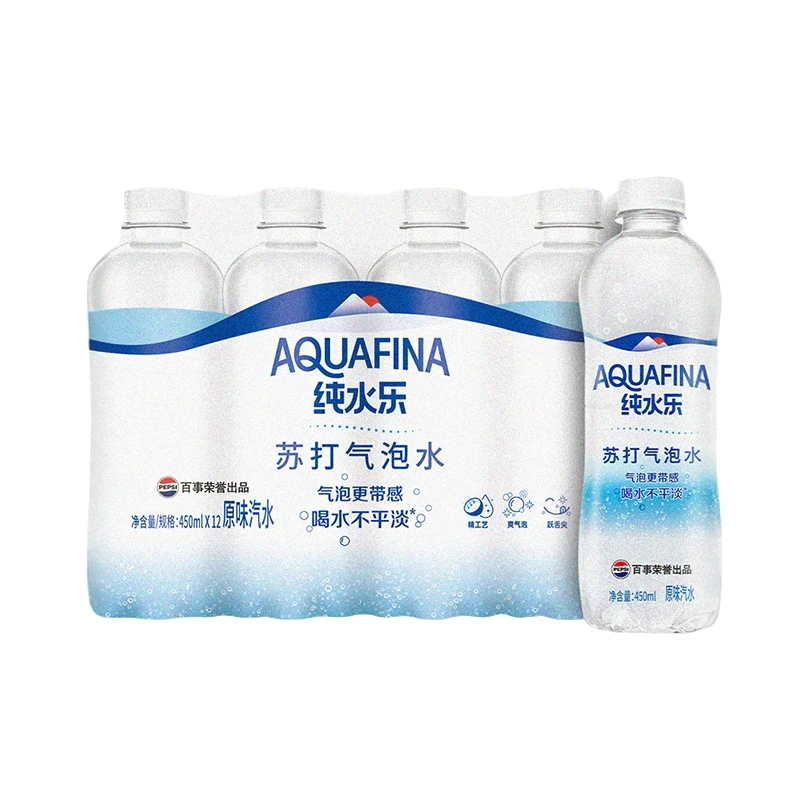 Pepsi-Cola/百事可乐纯水乐苏打气泡水450ml*12瓶 特调饮品0糖0卡