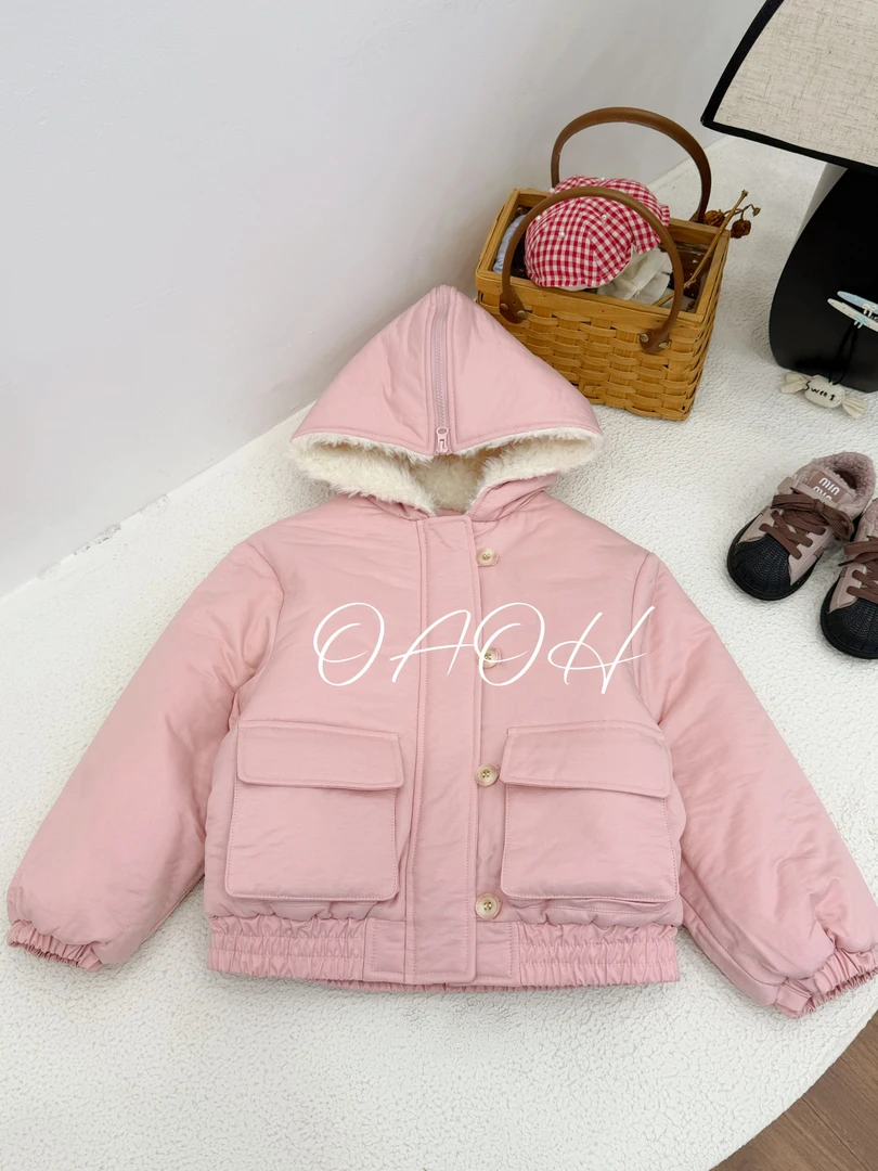 卡通女中大童时尚休闲棉服洋气夹棉外套棉服W1C8829