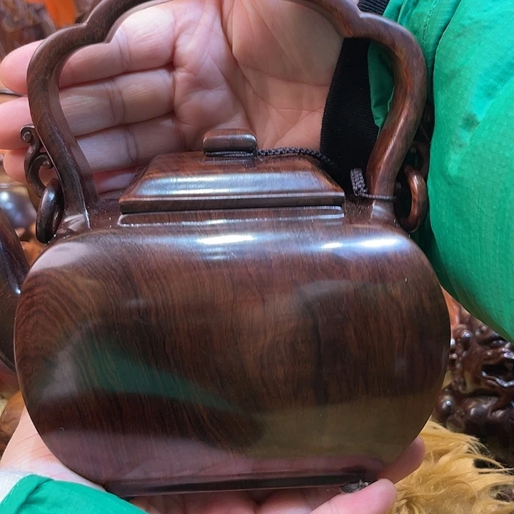 黄花梨/降香黄檀四方提梁壶