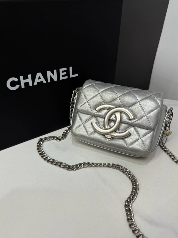 95新 Chanel/香奈儿 23P mini方胖子链条包/芯片13cm/JJ5062801