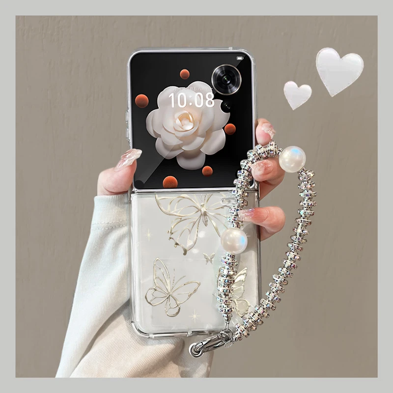 适用荣耀magicvflip手机壳华为magic v flip2高颜值vflip链条蝴蝶