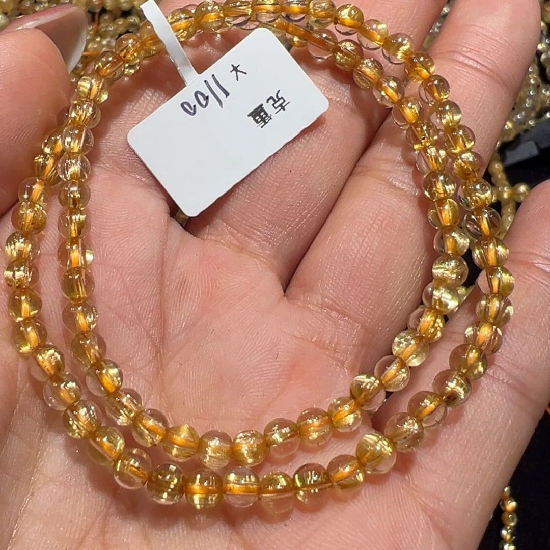 水晶手串未镶嵌湛*发晶手串