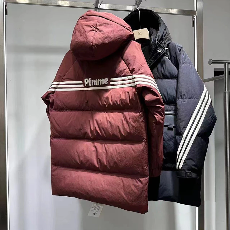 2078冬季滑雪保暖锁温男士百搭时尚休闲潮流帅气中长修身棉外套