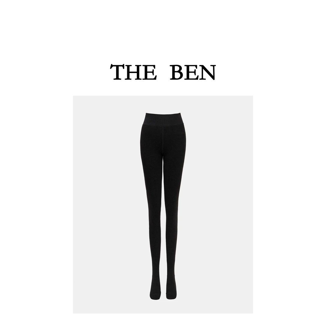 THEBEN福利2024新品自发热显瘦提臀婴儿绒棉质加绒打底裤DE12161