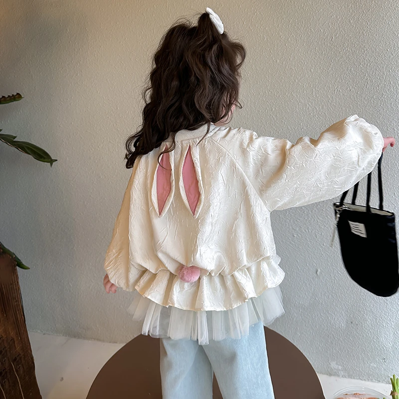 女童外套2025新款儿童洋气时髦春款女宝宝春季夹克上衣开衫外穿潮