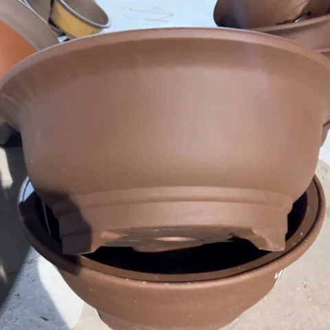 紫砂花盆        42×18 2个