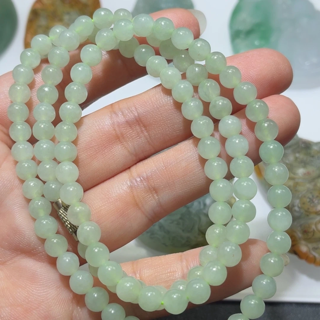 定制翡翠未镶嵌珠链
