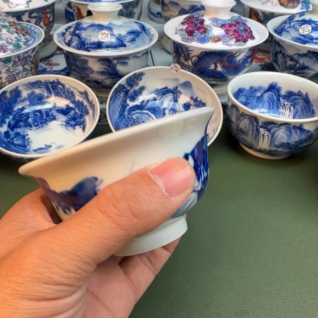 纯手工纯手绘茶具石头242