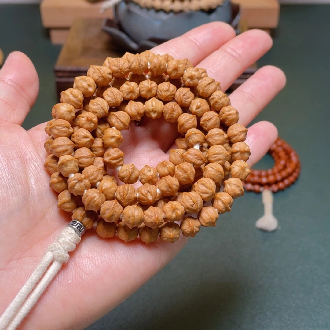 吊坠柏香籽/百香籽白牙横打长串