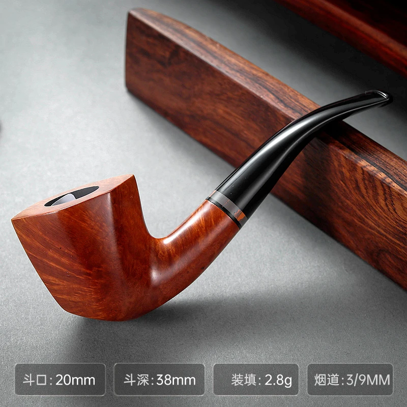 20*38 菱形六角抽象多边形石楠木烟斗叼斗福尔摩斯弯斗烟斗异形斗