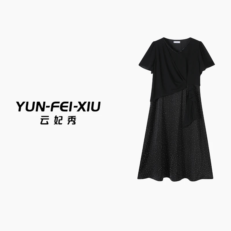 云妃秀大码女装连衣裙休闲时尚胖妹妹宽松显瘦遮肉百搭夏季9962