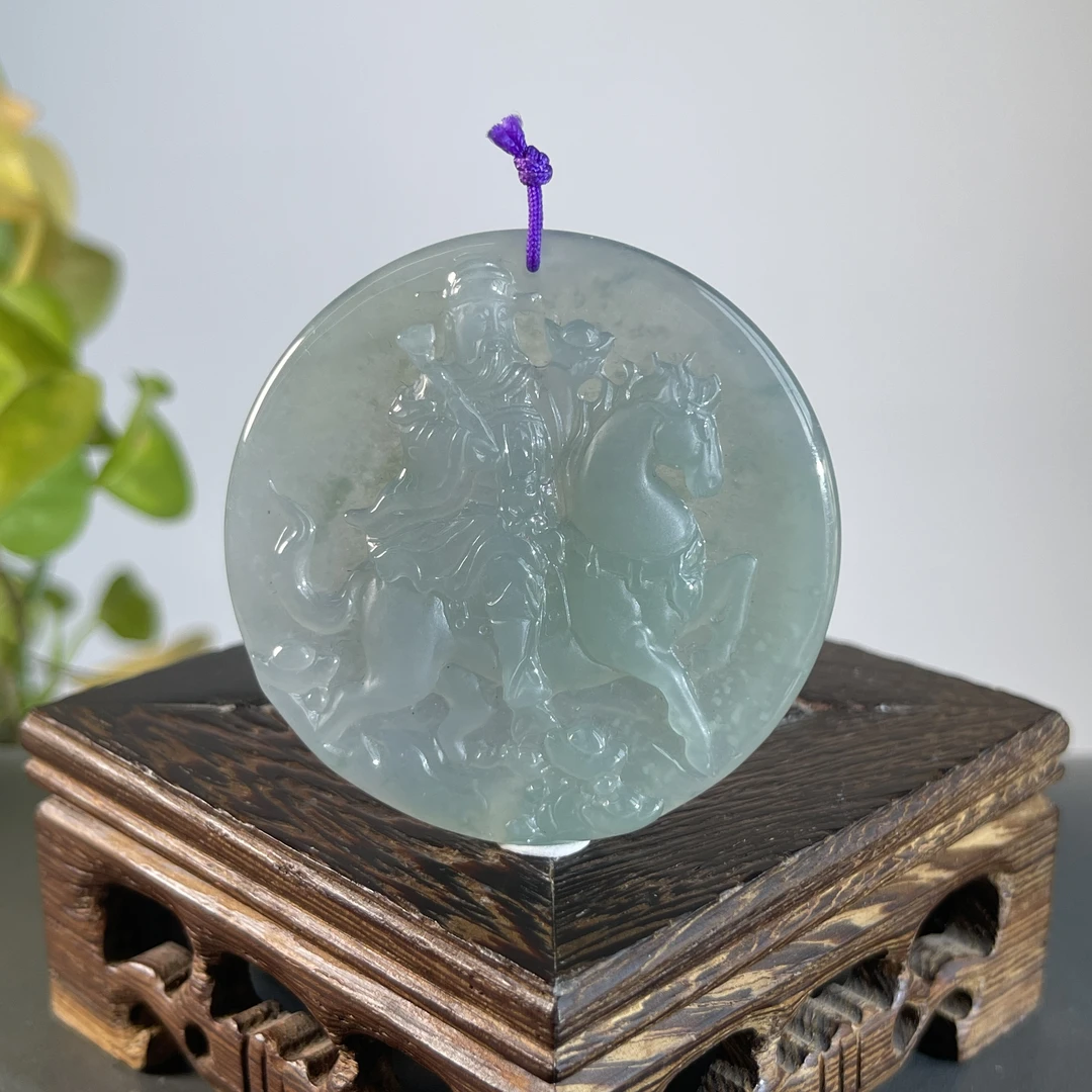 JTB14-198  天然缅甸A货翡翠 马上发财