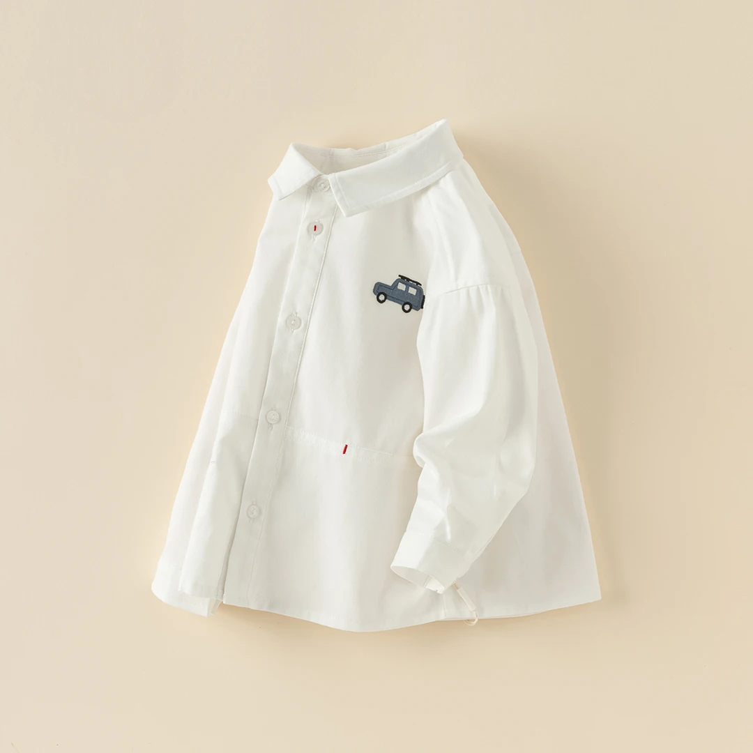 【商场同款】戴维贝拉男童衬衫秋装2025新款儿童纯棉衬衣宝宝童装