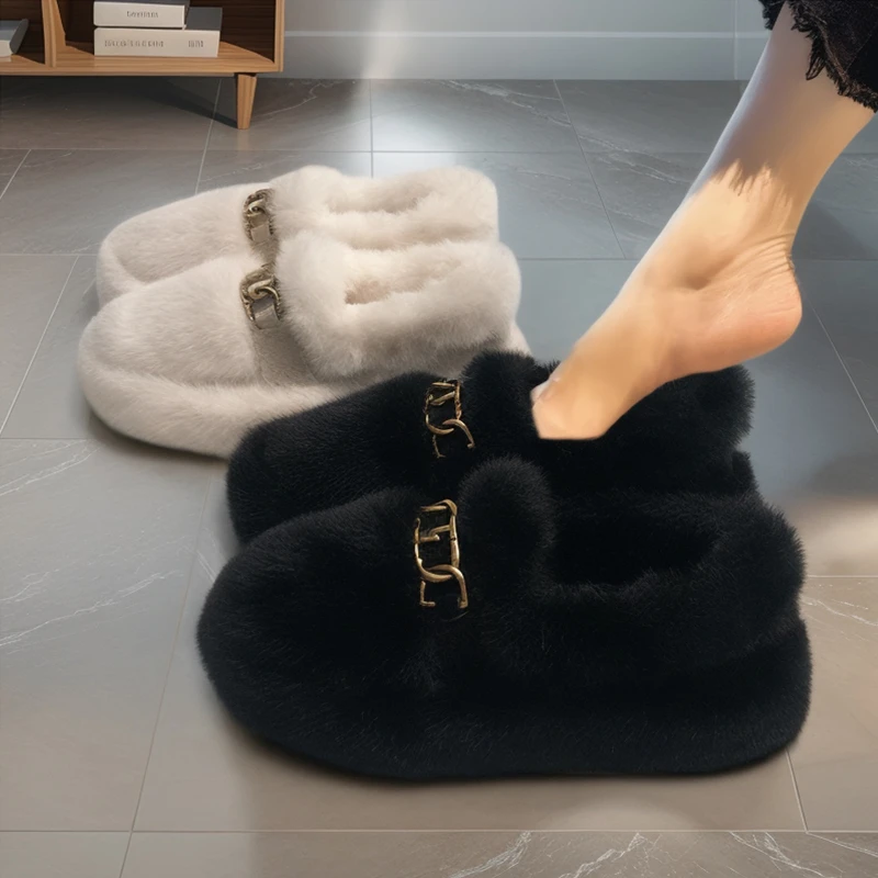 加绒加厚单鞋冬外穿鞋子2025年新款厚底高级感棉鞋保暖孕妇雪地靴