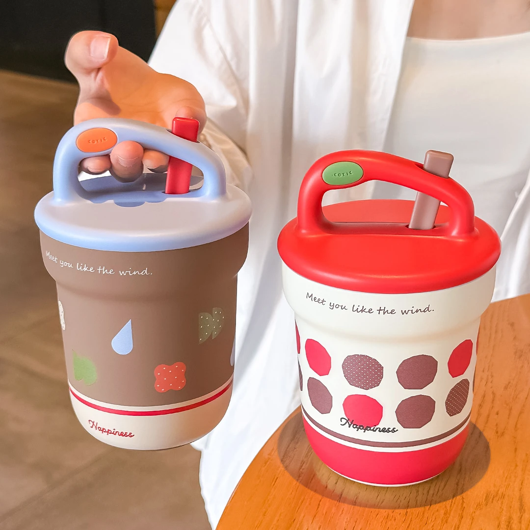 保温杯带盖勺早餐杯粥杯保温汤壶小巧便携水杯女2025新款豆浆杯子