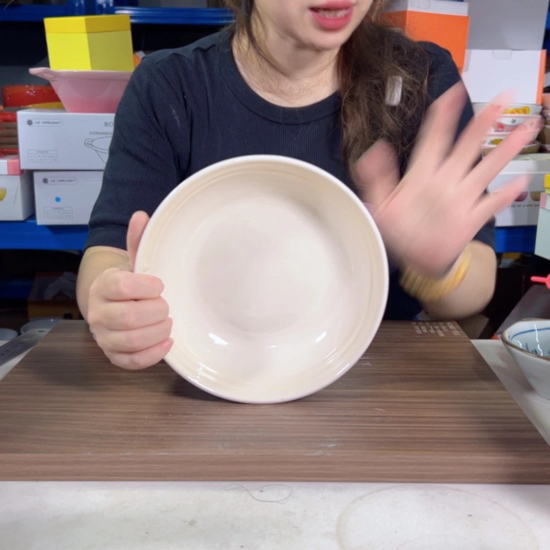 陶瓷米白色燕麦碗