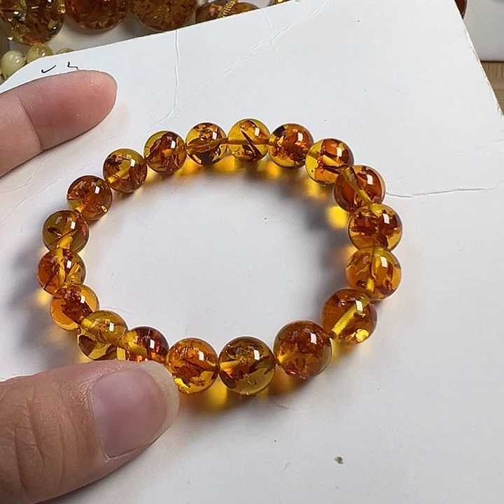 未镶嵌项圈琥珀（花珀）