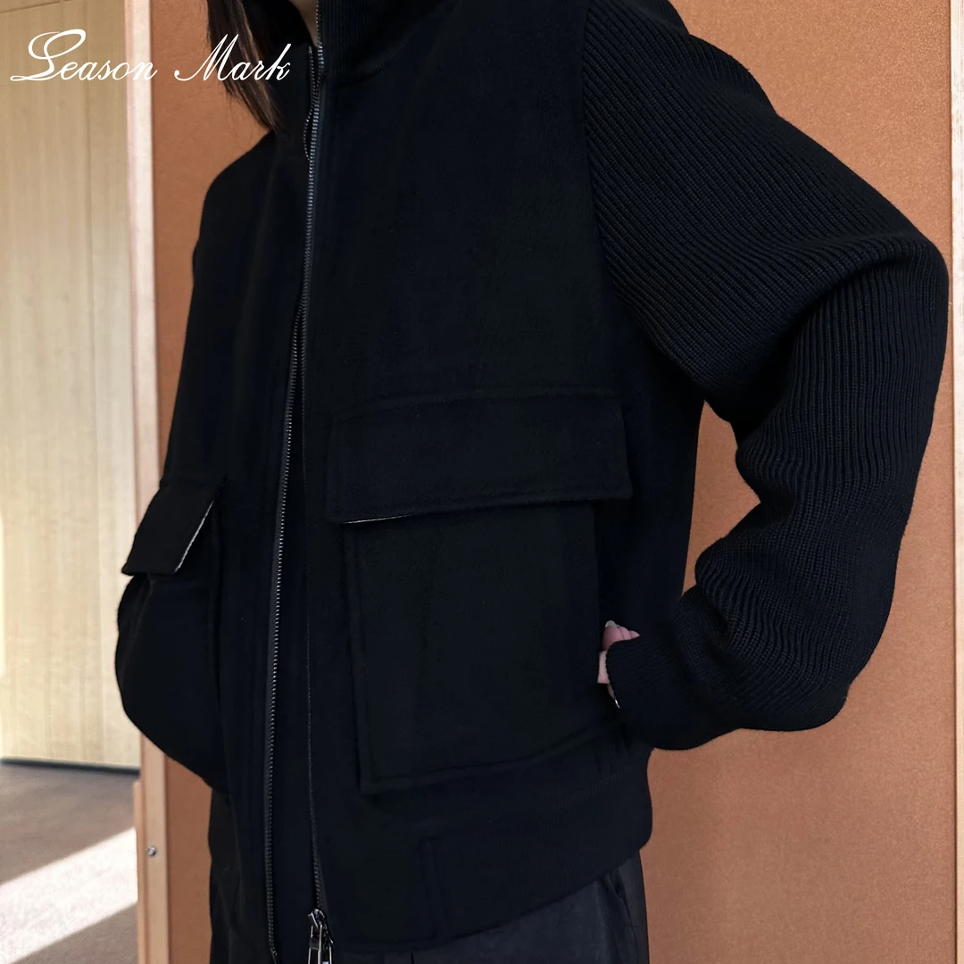 SEASONMARK秋冬新款黑色空军夹克外套休闲百搭cleanfit简约时尚男