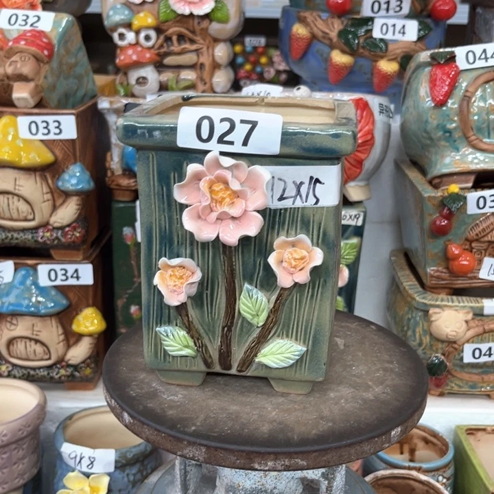 紫砂花盆粗陶材质多肉花盆