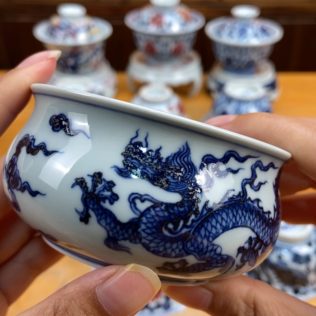 手绘现代茶具非古董