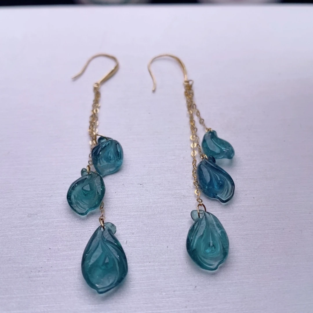 18K金镶嵌耳饰碧玺碧玺A耳饰