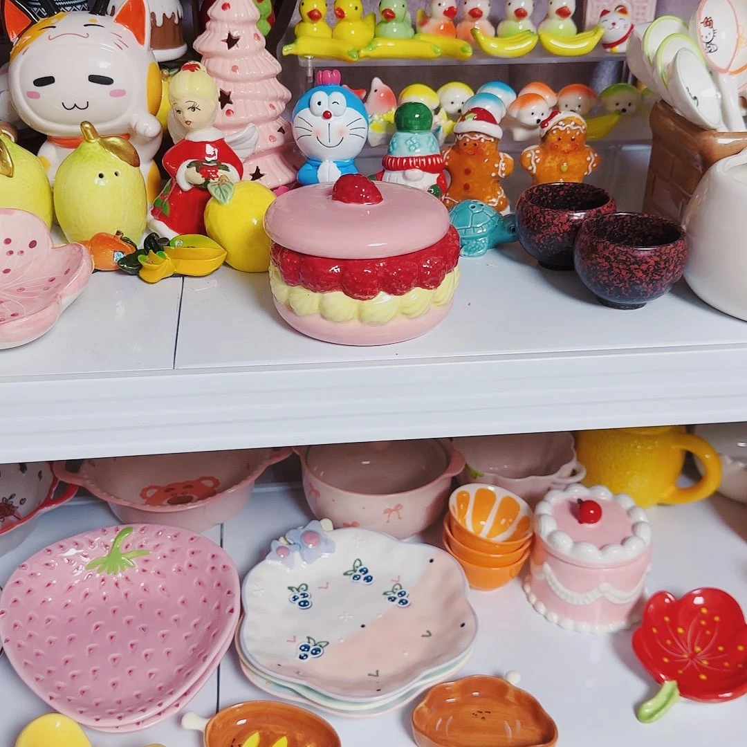 摆件默认微瑕陶瓷不退不换草莓