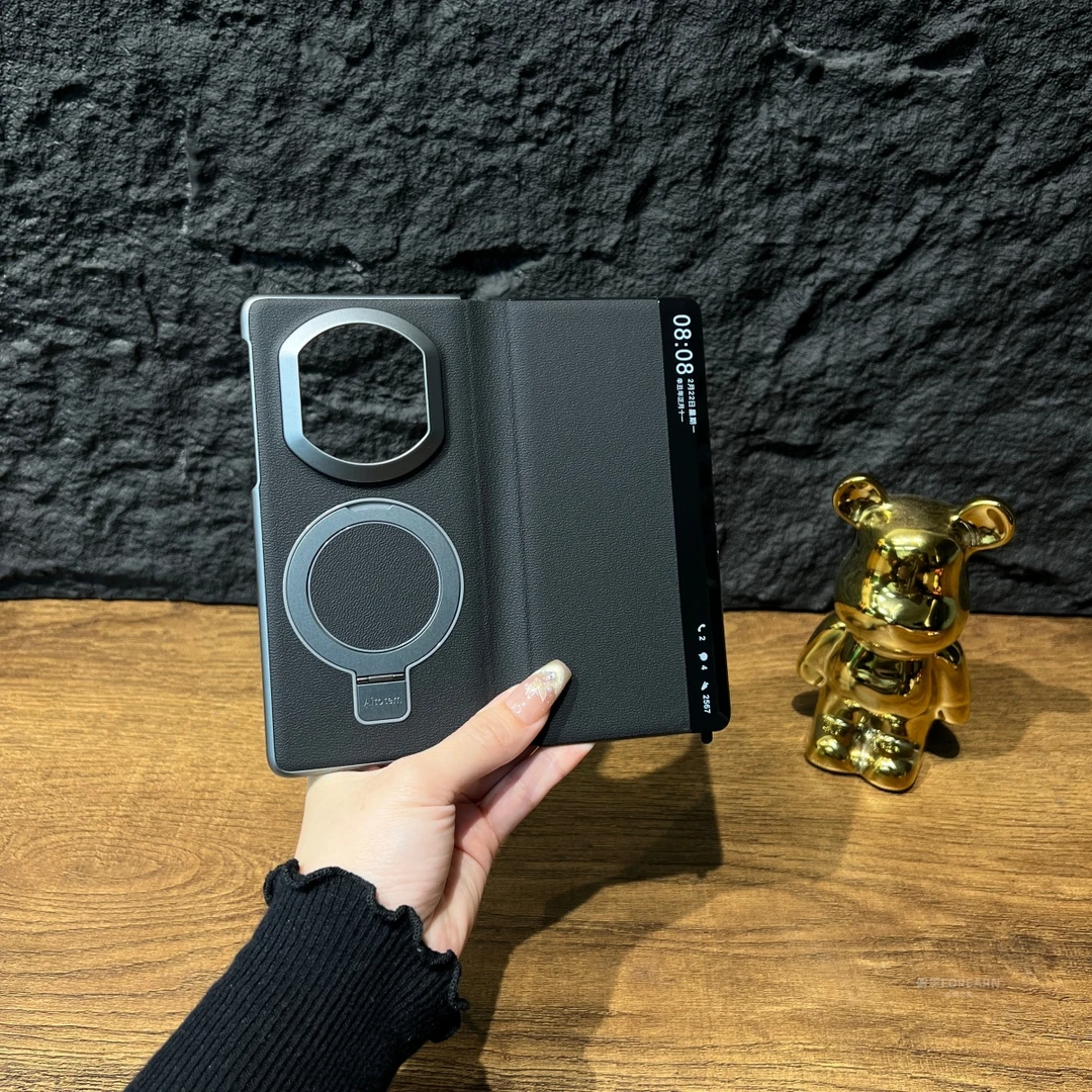 适用于华为matex7手机壳x7真皮支架保护套折叠屏翻盖式DEL-AL20