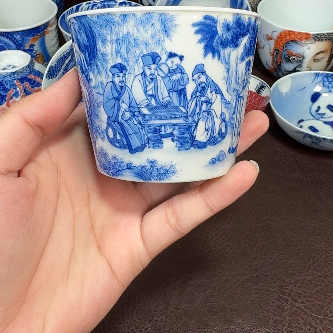 防拍链接 现代景德镇陶瓷杯